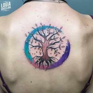 Tatuajes en la espalda - arbol de la vida - Logia Barcelona 